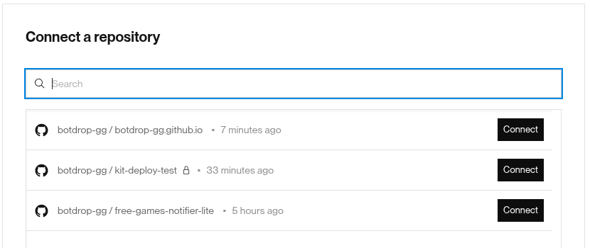 Render dashboard, + New → Blueprint, repository list with Connect